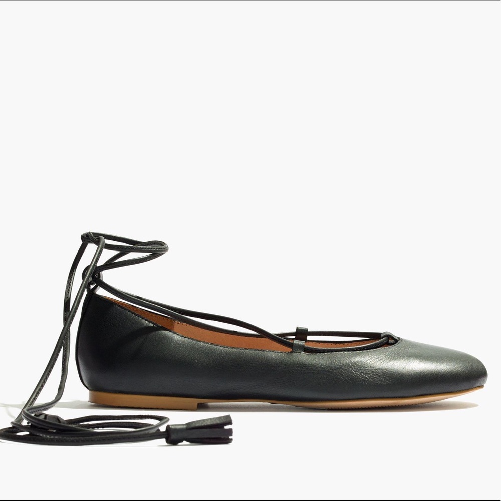 Madewell The Inga Leather Ballet Flats Sz 9